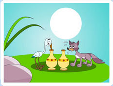Cunning Fox and the Clever Stork Story