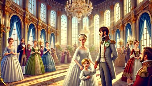 the haughty countess and the slipper story, ballroom governess daughter and elegantly dressed guests