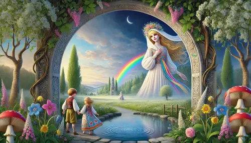 Rainbow-Maker story - kids and rainbow, whispered