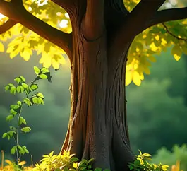 Strong or Weak story - strong teak tree in the forest